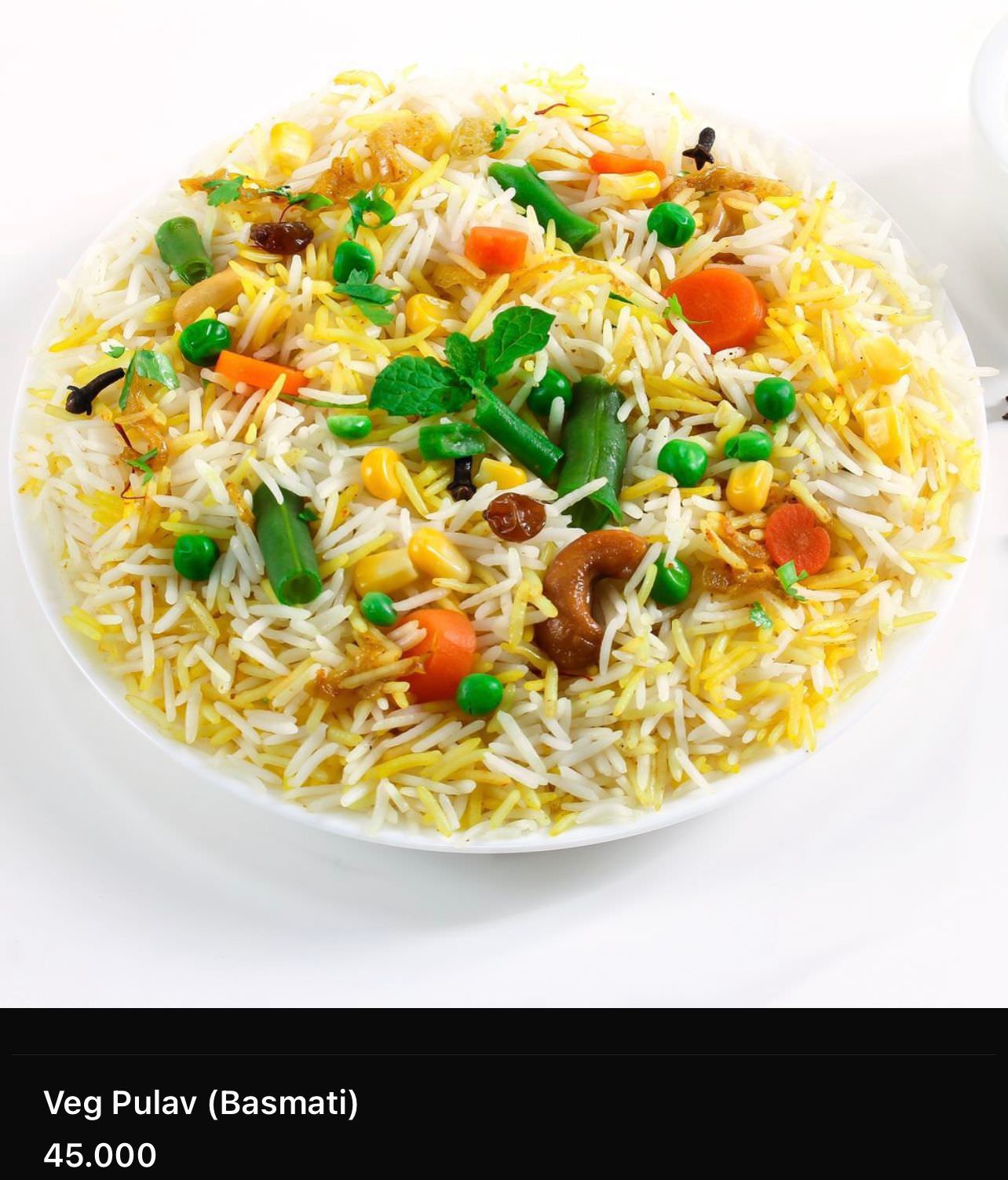 Veg Pulav (Basmati)