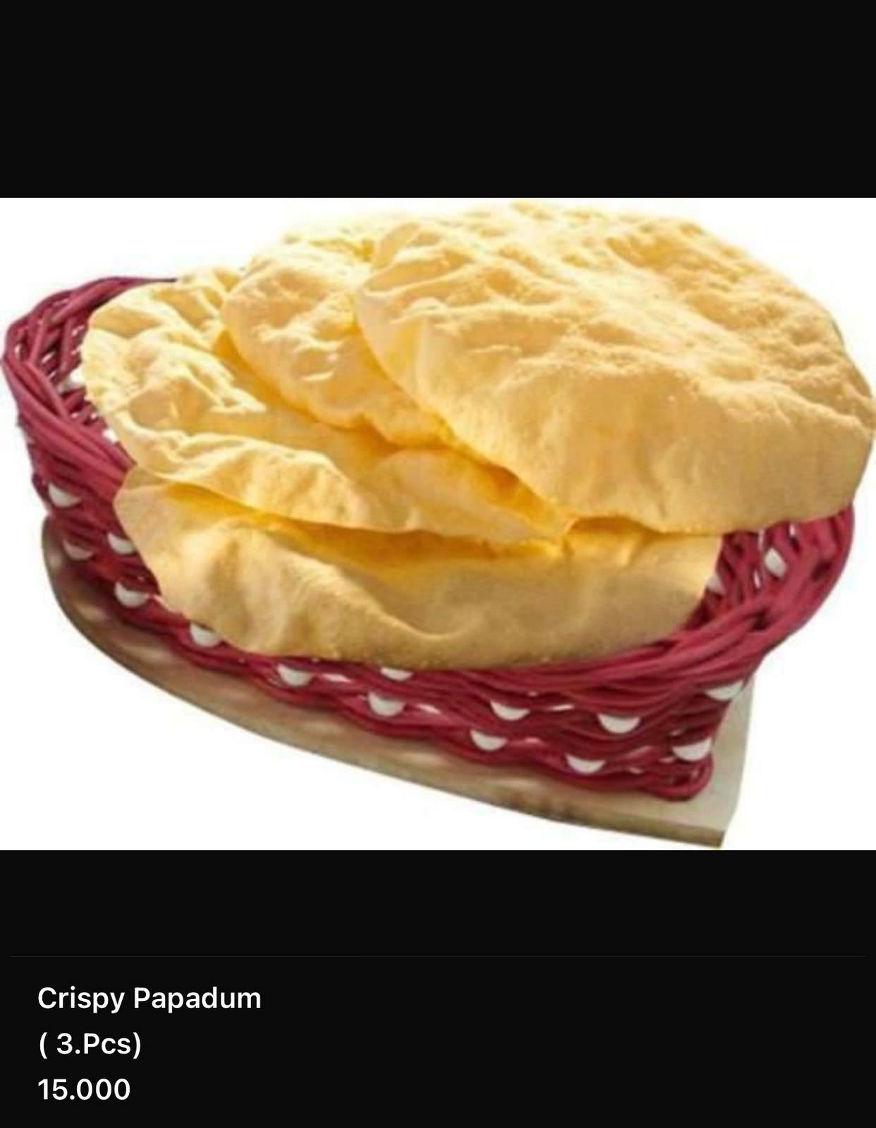 Crispy Papadum (3 pcs)